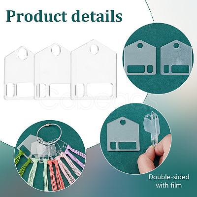 PandaHall Elite 30Pcs 3 Style Acrylic Thread Winding Boards FIND-PH0018-61-1