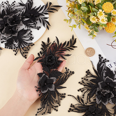 Flower Polyester Computerized Embroidery Sew on Ornament Accessories DIY-WH0366-39-1