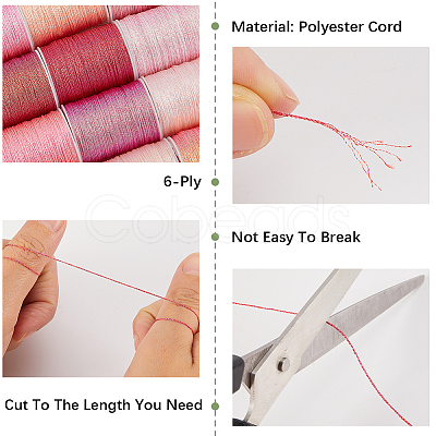 12 Rolls 12 Colors Metallic Sewing Thread OCOR-CY0002-02E-1