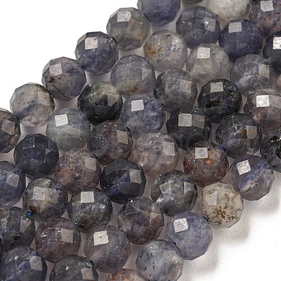 Natural Iolite Beads Strands G-J400-E05-02A-1