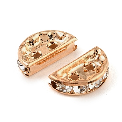 Brass Crystal Rhinestone Spacer Bars RB-T019-02A-KCG-1