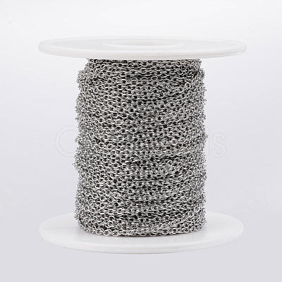 Tarnish Resistant 304 Stainless Steel Cable Chains CHS-H009-27P-1