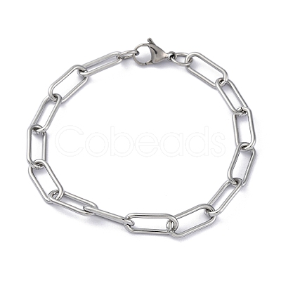Tarnish Resistant 304 Stainless Steel Paperclip Chains STAS-I146-01P-1