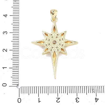 Brass Micro Pave Clear Cubic Zirconia Pendants KK-C251-14G-1
