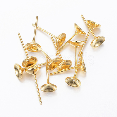 304 Stainless Steel Stud Earring Settings STAS-H558-13G-1