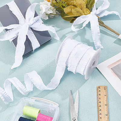 24.5~25 Yards Polyester Ruffled Ribbon SRIB-AR0001-11A-1