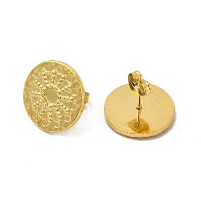 Ion Plating(IP) 304 Stainless Steel Stud Earring Cabochon Settings EJEW-I281-11G-1