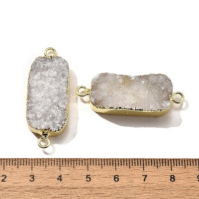 Natural Dyed Quartz Crystal Links Connector Charms G-K189-02LG-02-1