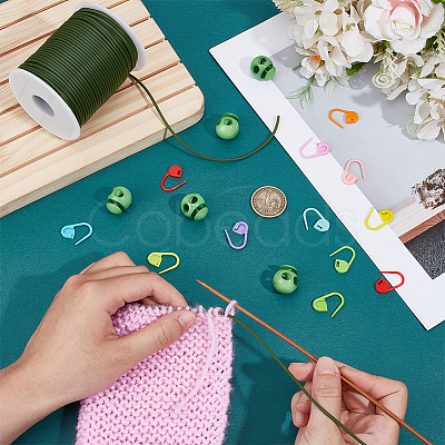 30Pcs Eco-Friendly ABS Plastic Knitting Crochet Locking Stitch Markers Holder IFIN-SC0001-96E-1