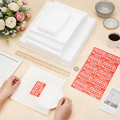 100Pcs 5 Styles Rectangle and Square Double-Sided EPE Foam Resealable Bags ABAG-BC0001-75-1