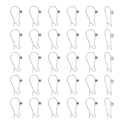 30Pcs 304 Stainless Steel Hoop Earrings Findings STAS-UN0049-86-1