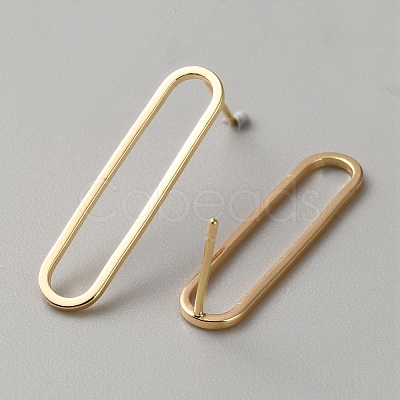 Rack Plating Brass Stud Earring Findings LS-KK-WH0064-26B-G-1