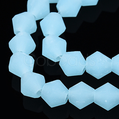 Imitation Jade Frosted Glass Bead Strands EGLA-A039-J6mm-MD03-1
