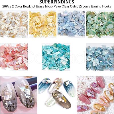 SUPERFINDINGS 105g 7 colors Natural Abalone/Paua Shell Cabochons MRMJ-FH0001-19-1