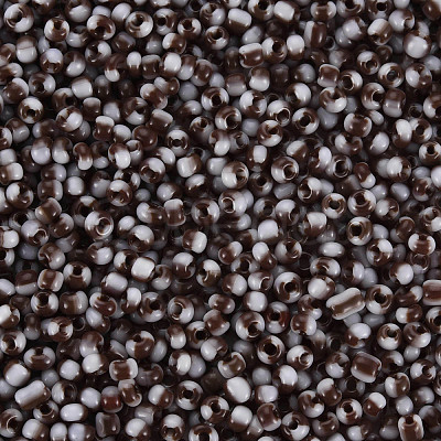 12/0 Two Tone Opaque Glass Seed Beads SEED-T006-01A-A03-1