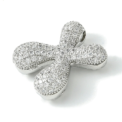 Rack Plating Brass Cubic Zirconia Pendants KK-S378-02P-X-1