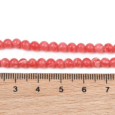 Dyed Synthetic Rhodochrosite Beads Strands GG-CBA0389-A03-4mm-1