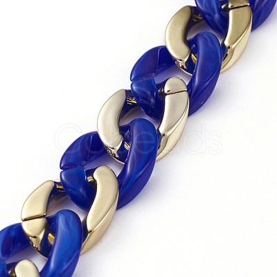 Handmade CCB Plastic Curb Chain AJEW-JB00678-06-1