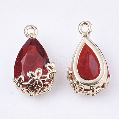 Transparent Glass Pendants X-GLAA-T007-05E-1