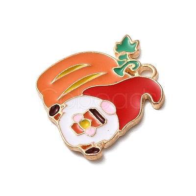 Thanksgiving Day Golden Tone Alloy Enamel Pendants ENAM-M002-02M-G-1