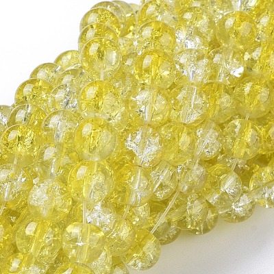 Baking Paint Crackle Glass Bead Strands CCG-S001-8mm-04-1