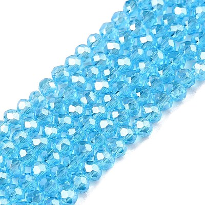 Electroplate Glass Beads Strands EGLA-A044-T2mm-A08-1