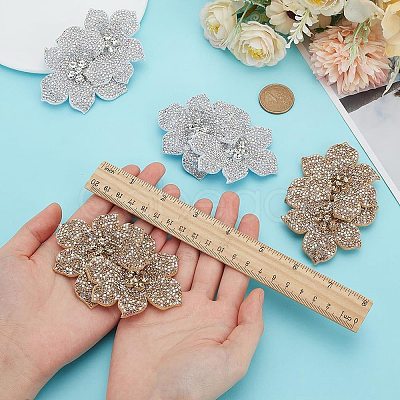4Pcs 2 Colors Cloth Rhinestone Shoe Decorations FIND-FG0003-55-1