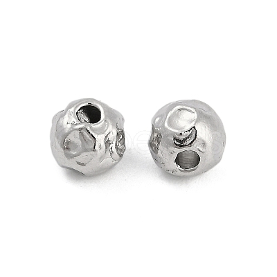 Anti-Tarnish Textured 316 Surgical Stainless Steel Beads STAS-M106-01A-P-1