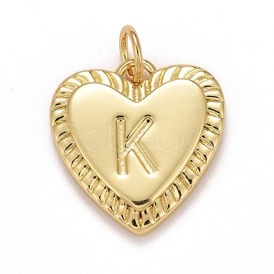 Rack Plating Golden Brass Pendants KK-E260-01G-K-1