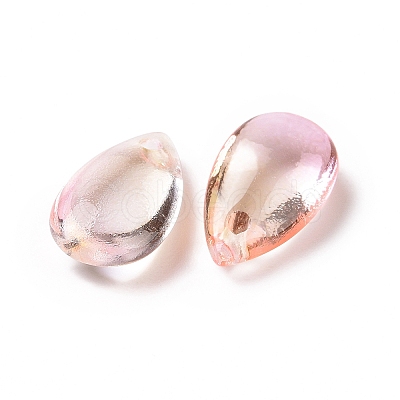 Transparent Glass Charms GLAA-O017-01F-1