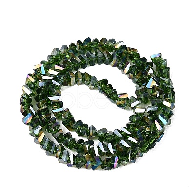 Electroplate Transparent Glass Beads Strands LS-EGLA-Q139-01A-A21-1