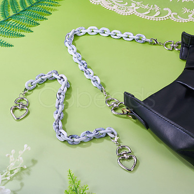 2Pcs Acrylic Link Bag Extender Chains HJEW-TAC0143-1