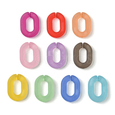 Transparent Frosted Acrylic Linking Rings OACR-B017-04A-1