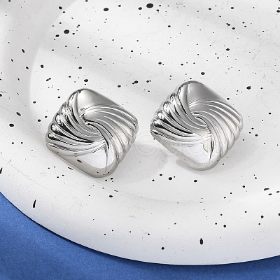 304 Stainless Steel Stud Earrings for Women EJEW-K306-01P-1