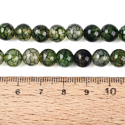 Natural Dragon Veins Agate Beads Strands G-Q948-81J-8MM-1