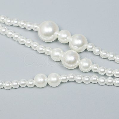 Plastic Imitation Pearl Round Beaded Waist Belly Long Chains for Women FS-WGCCA32-01-1