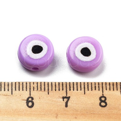Opaque Printed Acrylic Beads OACR-G038-04H-1