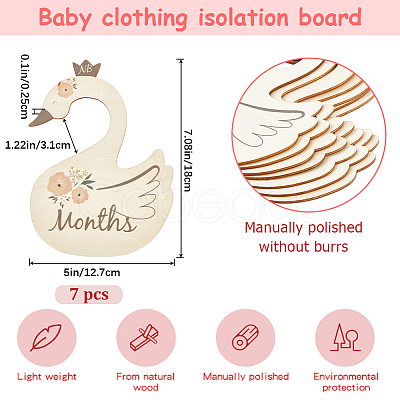 CRASPIRE 1 Set Wooden Baby Closet Divider WOOD-CP0001-10-1