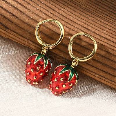 Brass Hoop Earrings EJEW-S251-04A-G-1