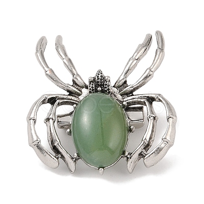 Natural Green Aventurine Brooches G-A224-01AS-01-1
