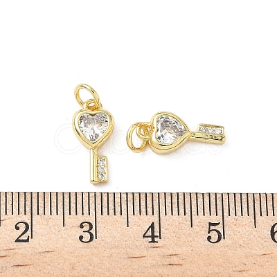 Brass Micro Pave Cubic Zirconia Pendants KK-L239-009G-1
