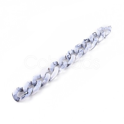 Acrylic Curb Chains X-AJEW-JB00505-05-1