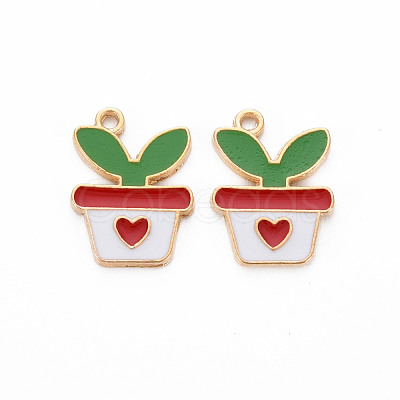 Alloy Enamel Pendants ENAM-S121-175B-RS-1