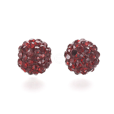 Polymer Clay Rhinestone Beads RB-K050-8mm-C05-1