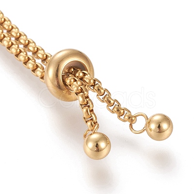 Adjustable 304 Stainless Steel Slider Bracelet/Bolo Bracelets Making STAS-I153-02G-1