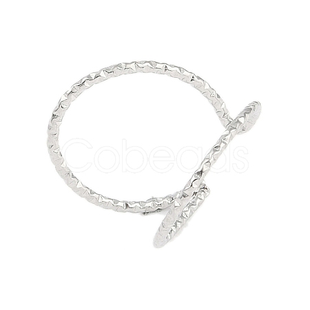Non-Tarnish 304 Stainless Steel Open Cuff Ring for Women RJEW-C097-02P-1