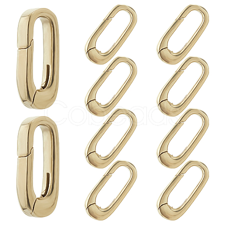 10Pcs Brass Spring Gate Rings KK-FH0008-17B-1