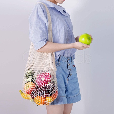 Cotton Woven Mesh Tote Bag HOUS-PW0002-06B-1