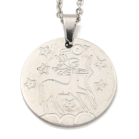 Non-Tarnish Constellation Pendant Necklaces NJEW-S422-04P-09-1