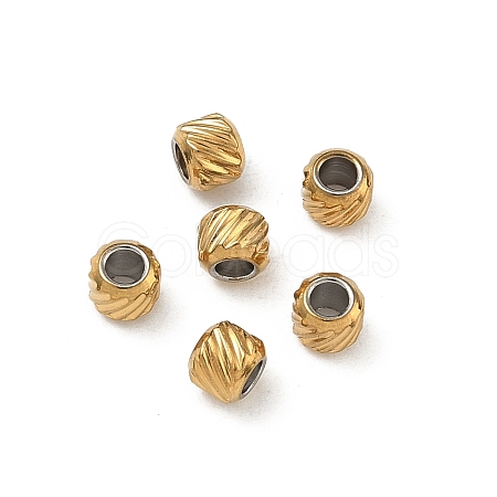 304 Stainless Steel Beads STAS-P448-06F-G-1